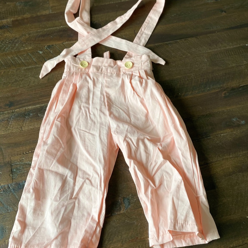 Adorable Peach Overalls